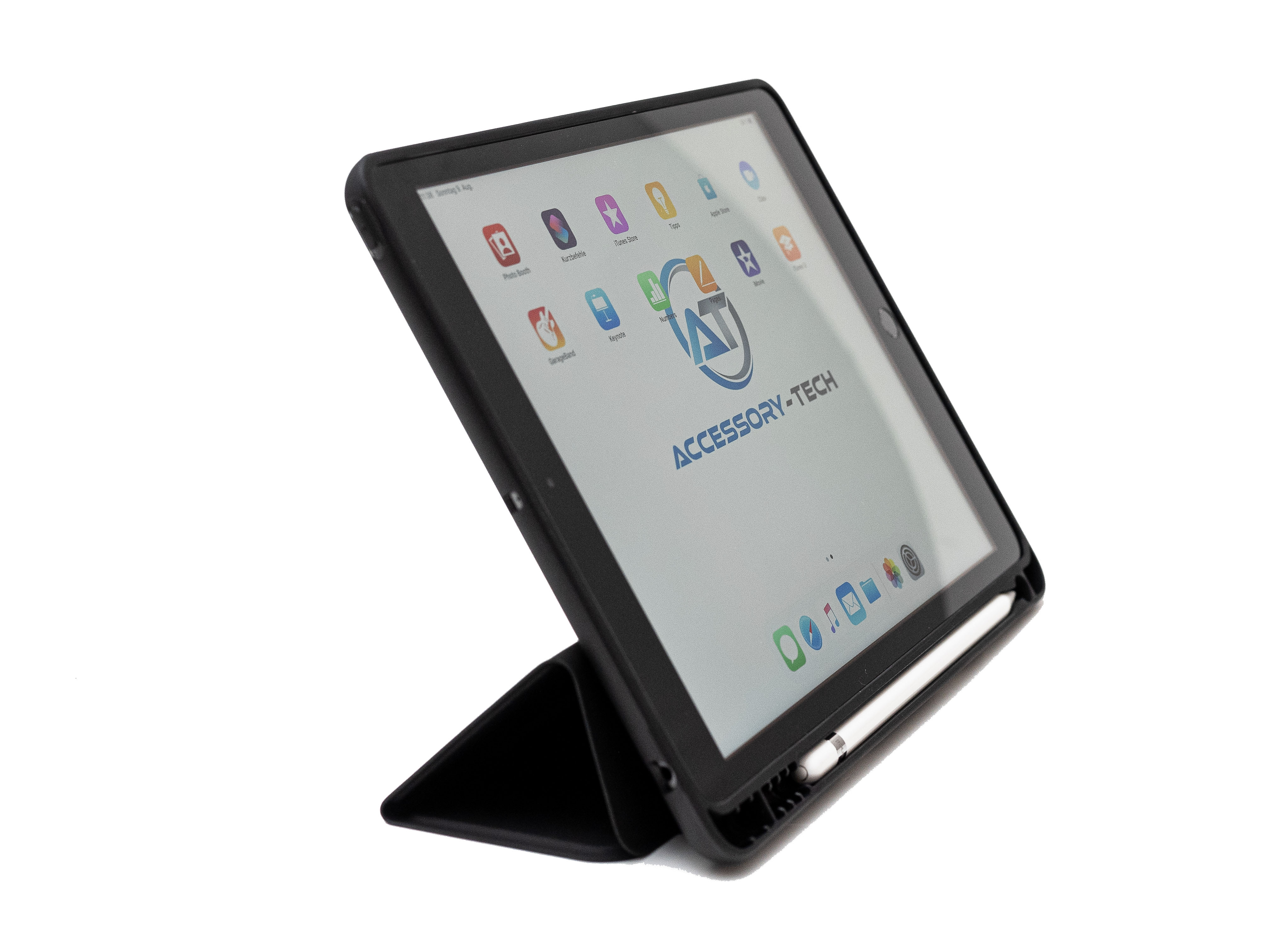 @case Folio Soft Flip Case mit Stifthalter für Apple iPad 10,2" Standfunktion im Videomodus