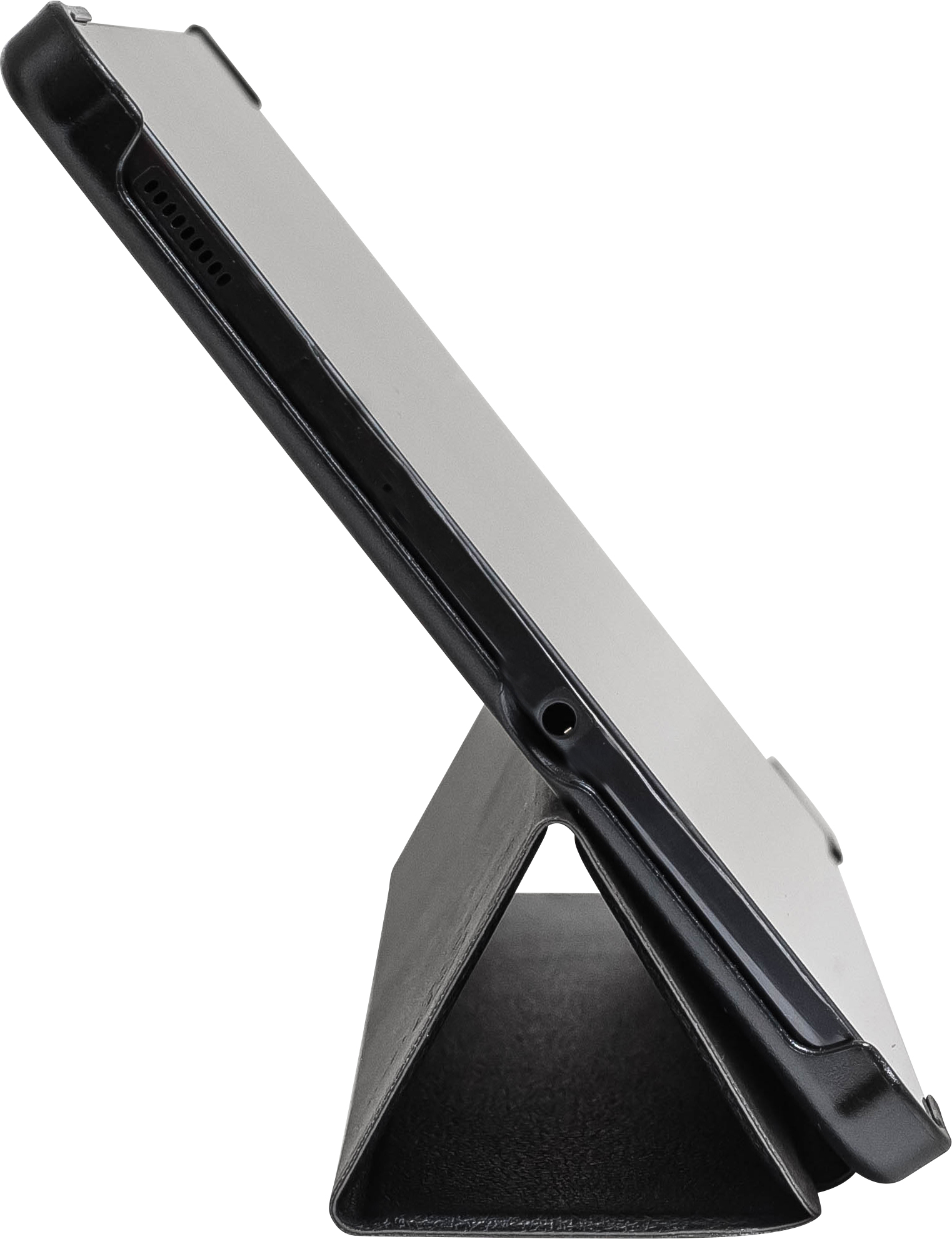 192_leder-case-35 192 Lederschutzhülle für Samsung Galaxy Tab S6 Lite, 10,4" Standfunktion im Videomodus Seitenansicht