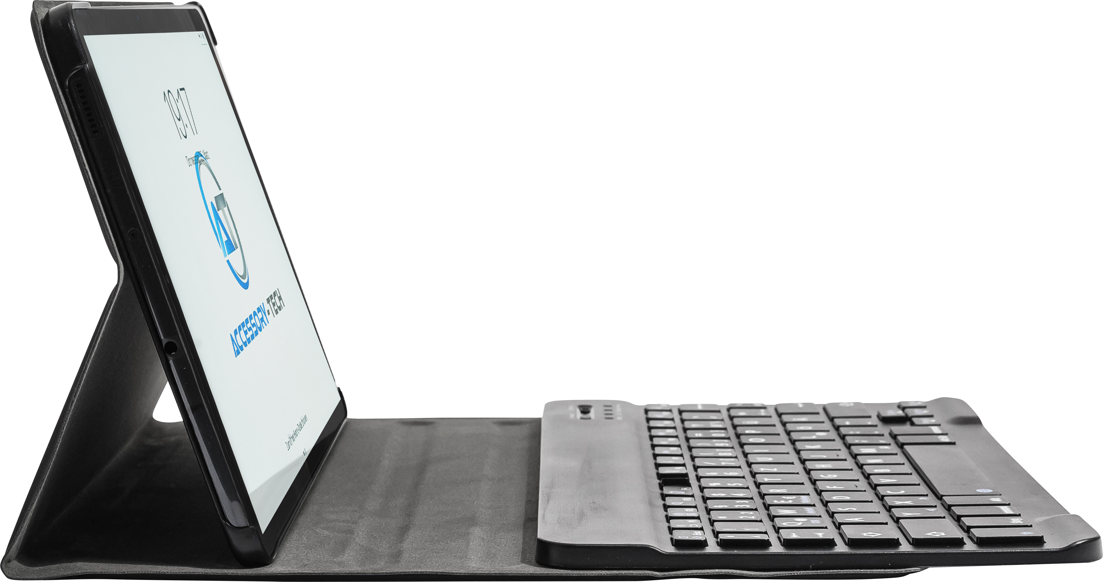 163 Schutzhülle mit abnehmbarer Bluetooth Tastatur Seitenansicht steiler Winkel
