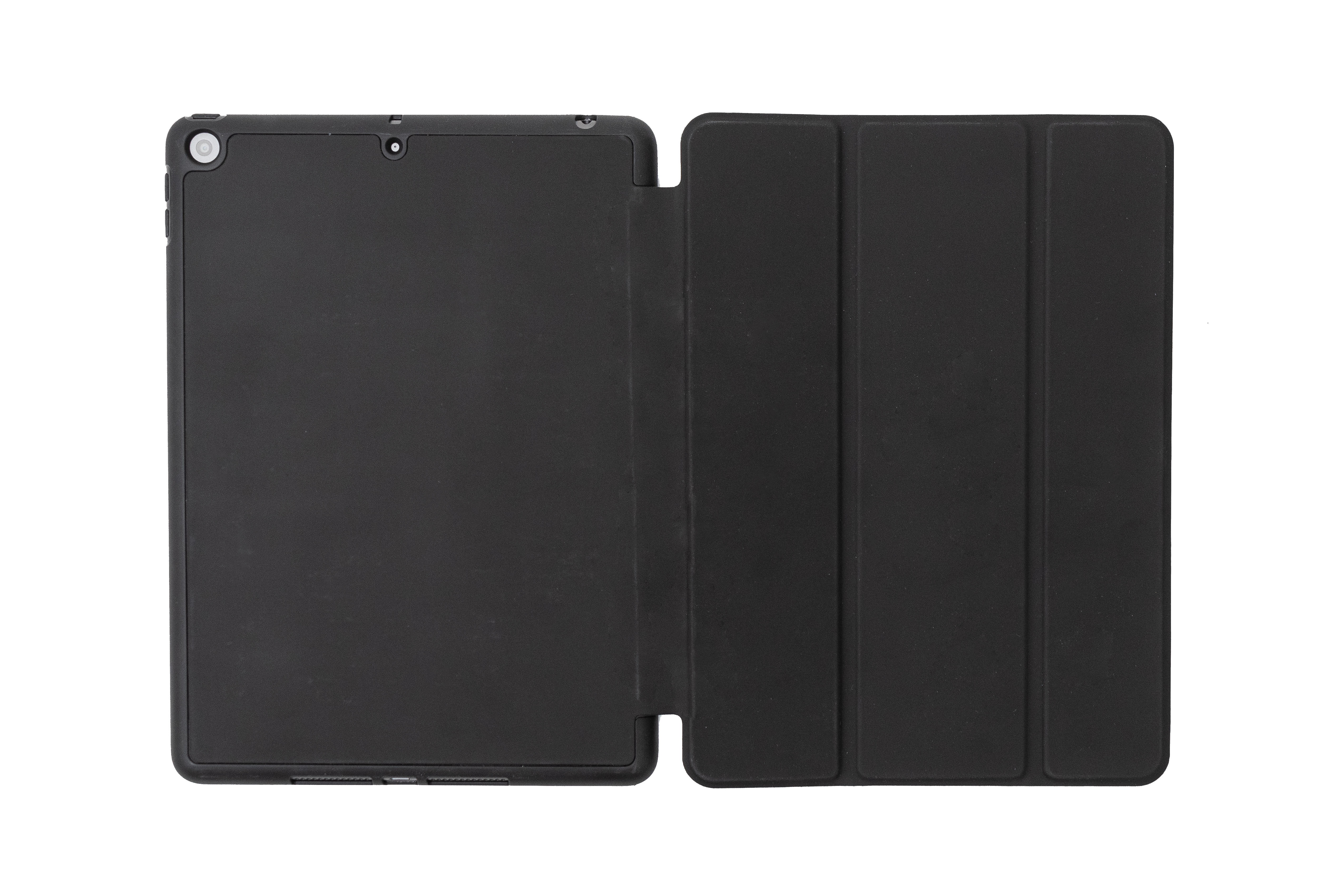 Basic_ohne-Beschreibung_004 Soft Flip Case mit Stifthalter für Apple iPad 10,2" geöffnete Rückansicht