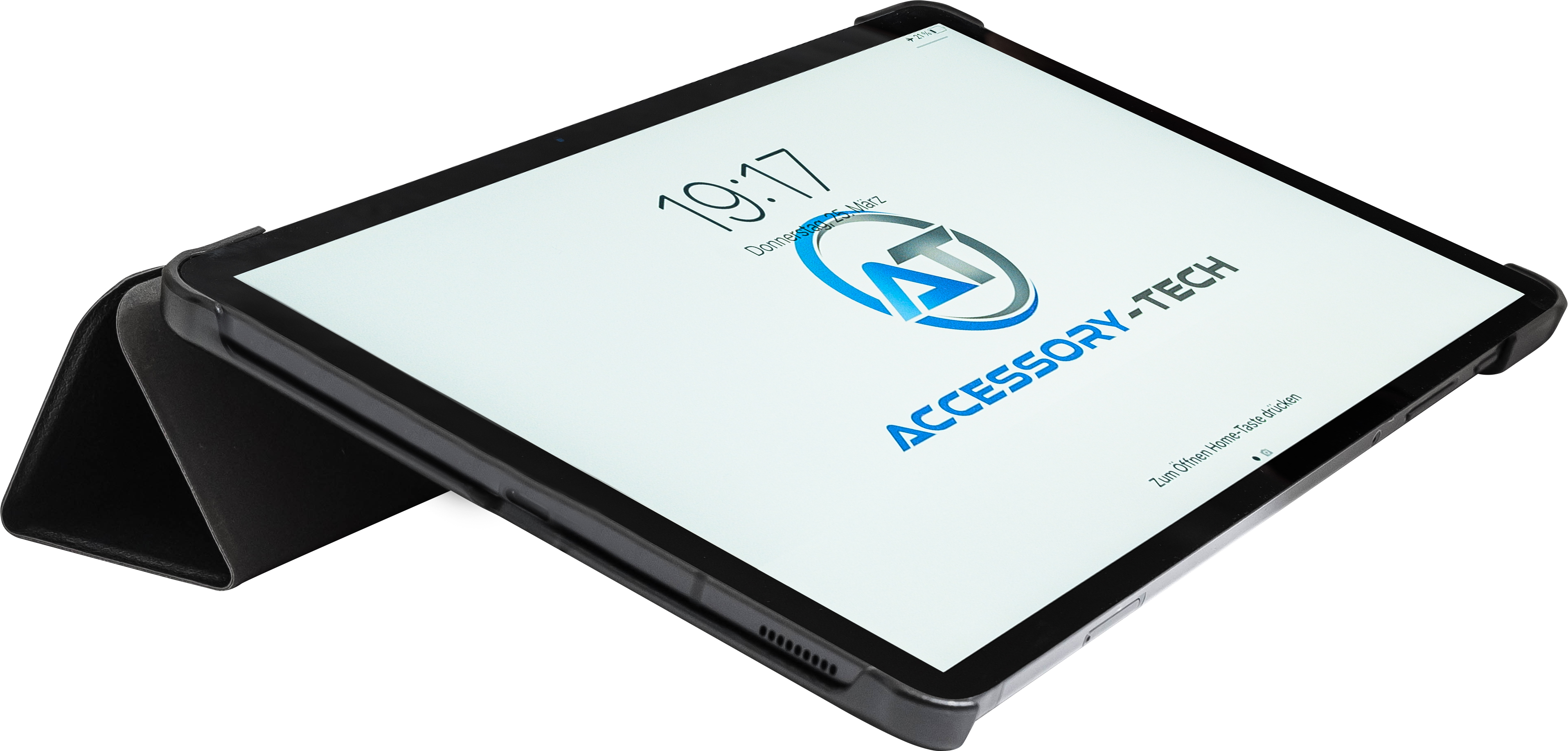 192_leder-case-32 192 Lederschutzhülle für Samsung Galaxy Tab S6 Lite, 10,4" Standfunktion im Tastaturmodus Vorderansicht