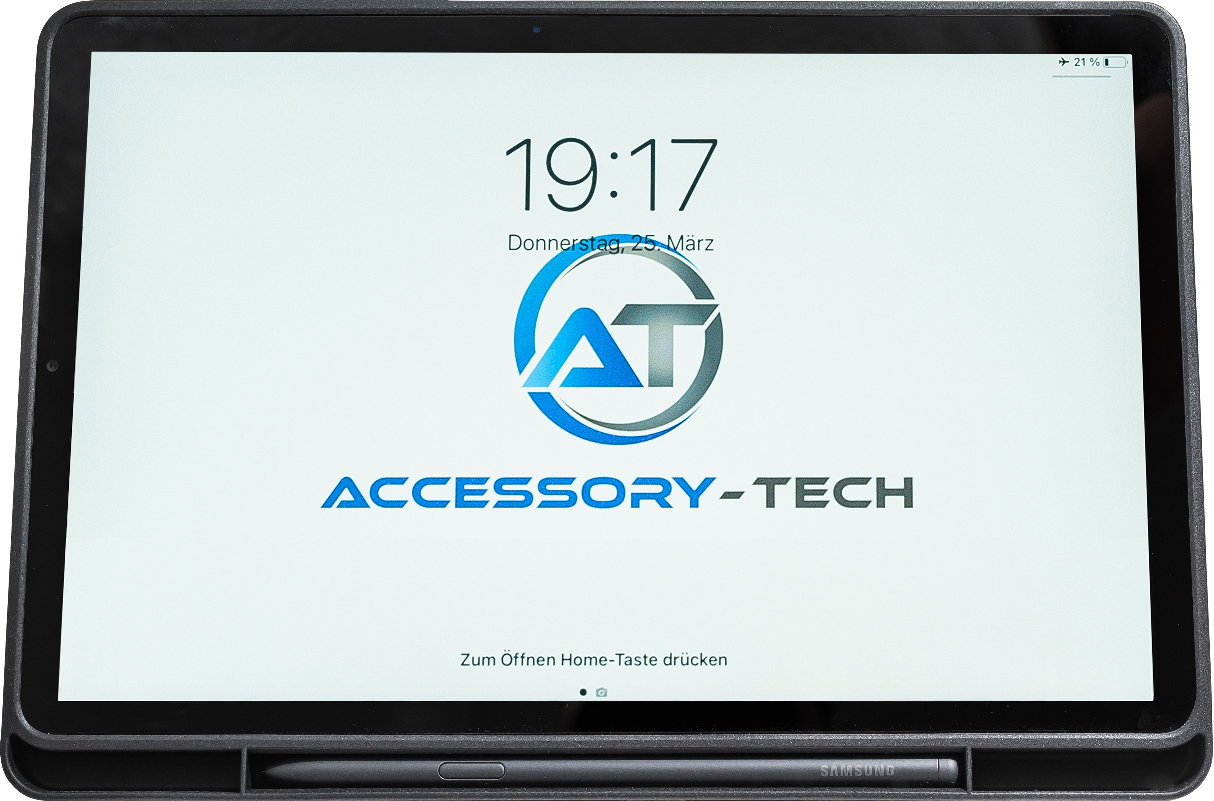 193_Flipcase-mit-Stift-27 Flipcase mit integriertem Stifthalter für Samsung Galaxy Tab S6 Lite, geöffnete Ansicht