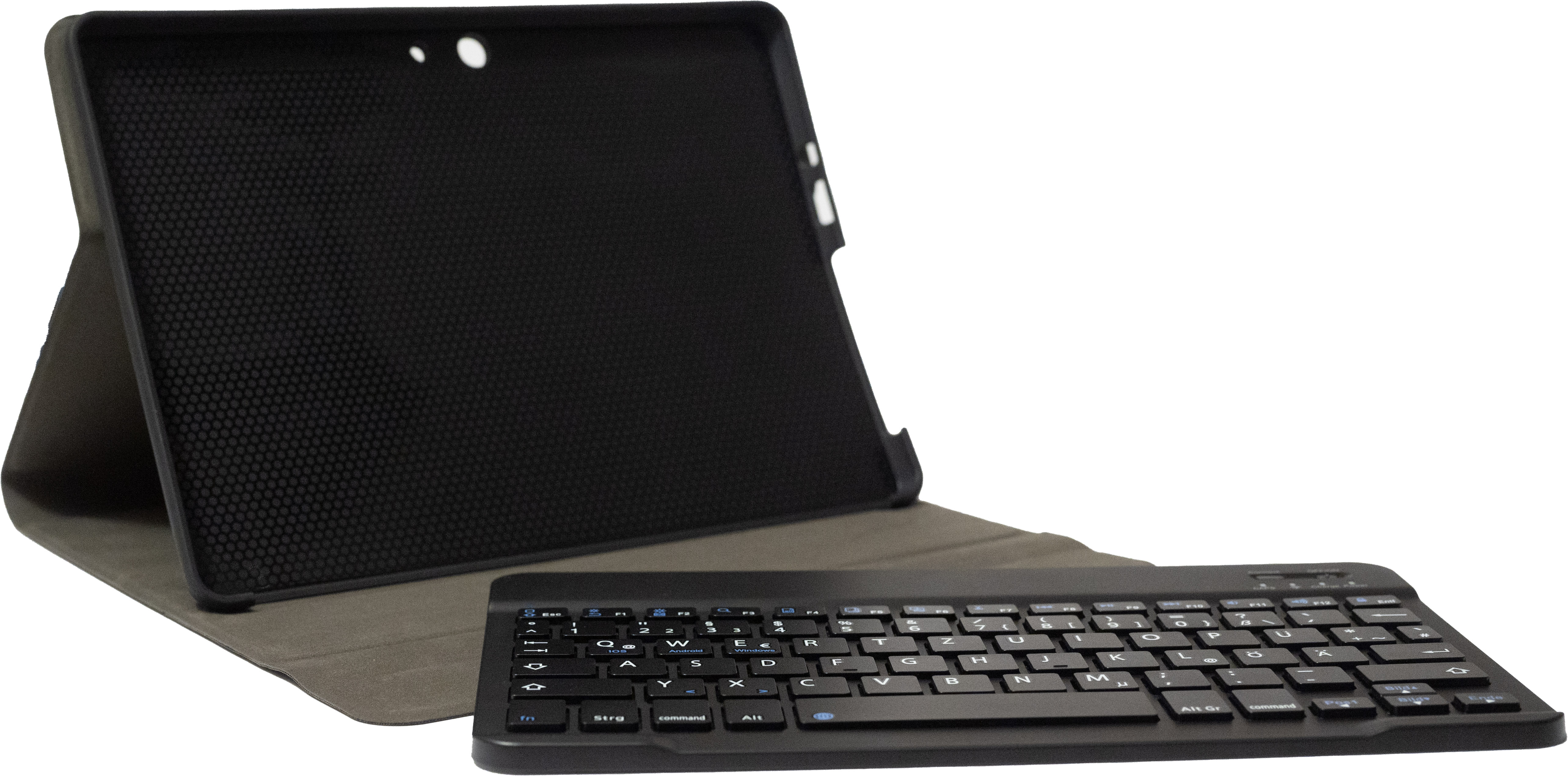 183-Surface-Go2-6 183 Schutzhülle mit magnetischer Bluetooth Tastatur für Microsoft Surface Go 2 Nutzeransicht schräg